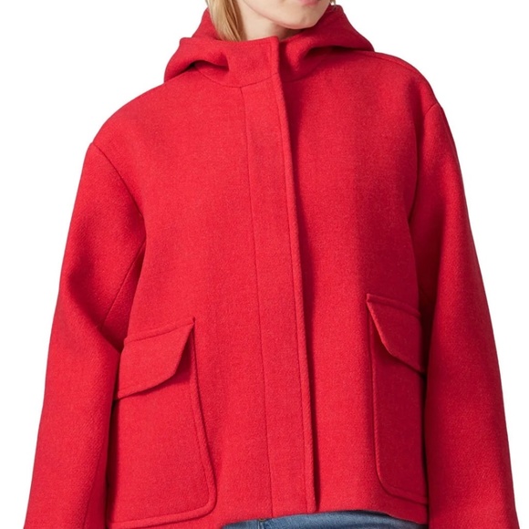 J. Crew Red Pea Coat for Women - Picture 2 of 8